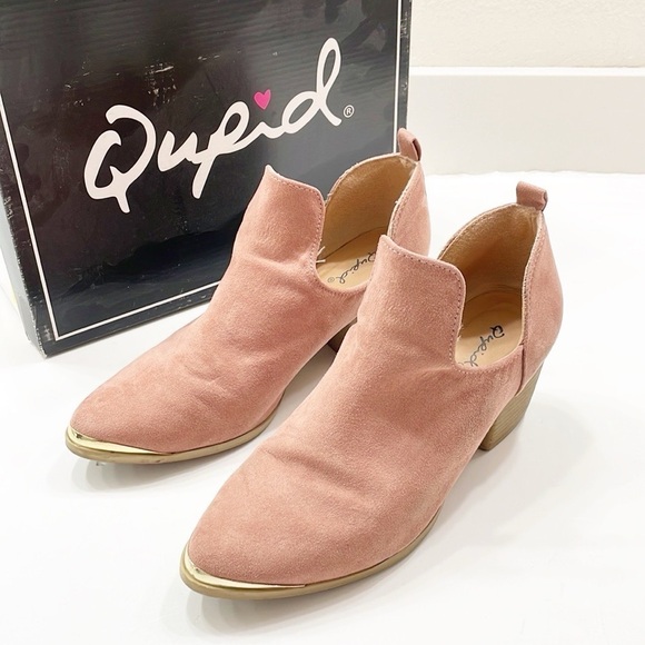 Qupid mauve suede ankle booties - Picture 3 of 8